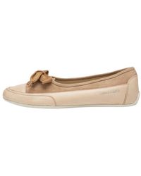 Candice Cooper - Ballerine in pelle tamponata e suede candy bow - Lyst