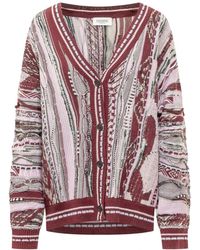 Laneus - Truien & Vesten ,Veelkleurig ,Wol Cardigan - Lyst