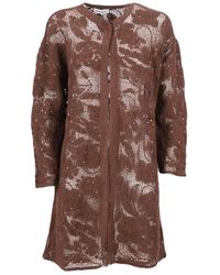 Kangra - Truien & Vesten ,Bruin ,Pailletten Spolverino Ricamo Cornely + Paillettes - Lyst