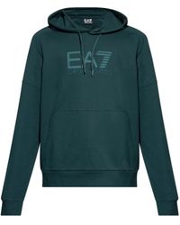 EA7 - Logo Series Hooded Sweatshirt - Lyst