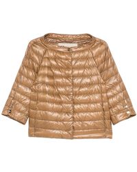 Herno - Jassen ,Bruin ,Katoen Elsa Jacket - Lyst