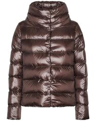 Herno - Jassen ,Bruin ,Nylon Light Down Jacket - Lyst