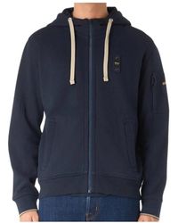 Blauer - Hoodies & Sweatvesten ,Blauw ,Katoen Blauwe Cardinton Hoodie - Lyst