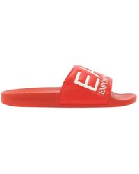 EA7 - Rote Flip Flops Und Slider - Lyst