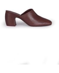 Cortana - Burgunder moon heel mule - Lyst