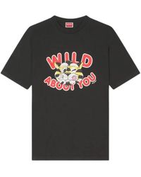 KENZO - Tops ,Zwart ,Katoen Wild Tiger T-Shirt - Lyst