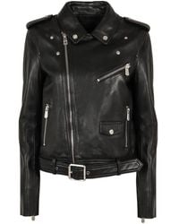 Pinko - Roze Lederen Motorjack - Lyst