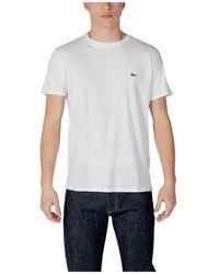 Lacoste - Ronde Hals Korte Mouw Katoenen T-Shirt - Lyst