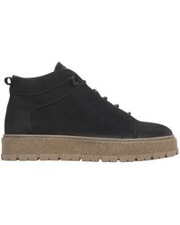 ESTRO - Schoenen ,Zwart ,Leer Hoge Nubuck Sneakers Met Lichte Isolatie - Lyst