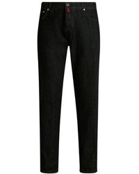 Kiton - Stretch Katoenen Broek - Lyst