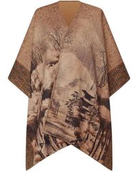 Pierre Louis Mascia - Italiaanse Wol Poncho Cape Jas - Lyst