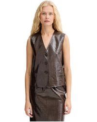 Isabelle Blanche - Imitatielederen Vest - Lyst