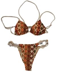 ME FUI - Glitzer Bikini Set Mit Haken - Lyst