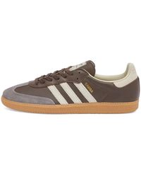 adidas Originals - Schoenen ,Bruin ,Suède Samba Og Bruin/Grijs/Goud Sneakers - Lyst