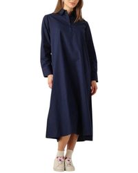 My Essential Wardrobe - Elegantes Dunkelblaues Midi-Kleid - Lyst