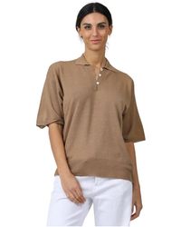 Alpha Studio - Tops ,Bruin ,Klassieke Polo Shirt Voor Mannen - Lyst