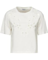Dondup - Tops ,Wit ,Katoen Witte T-Shirt En Polo Collectie - Lyst