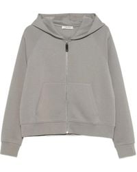 Max Mara - Hoodies & Sweatvesten ,Grijs ,Zip-Through Sweatshirt - Lyst
