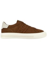 Hogan - Schoenen ,Bruin ,Leer Rebel Sneakers - Lyst