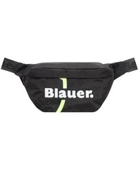 Blauer - Tassen ,Zwart ,Polyester Gestreepte Heuptas Met Verstelbare Band - Lyst