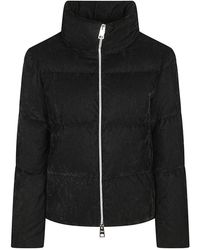 Herno - Jassen ,Zwart ,Polyester Resort Jacket - Lyst