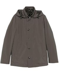 Montecore - Grijze Windjack Met Afneembare Capuchon - Lyst