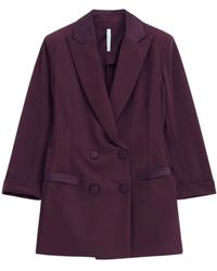 Imperial - Jassen ,Paars ,Leer Double-Breasted Blazer - Lyst