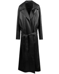 Balenciaga - Extra Lange Leren Trenchcoat - Lyst