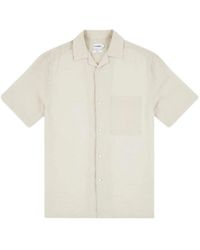 Calvin Klein - Leinen-Baumwoll Kurzarmhemd - Lyst