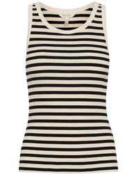 Part Two - Schwarze Gestreifte Top & T-Shirt - Lyst