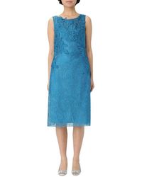 Alberta Ferretti - Türkises Maxikleid Mit V-Ausschnitt - Lyst