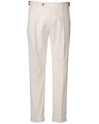 BERWICK  1707 - Broeken ,Ecru Retro Lange Broek - Lyst