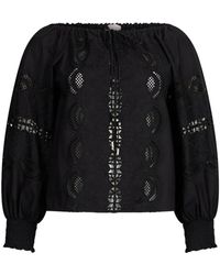 Liu Jo - Off-Shoulder Bluse Mit Stickerei - Lyst