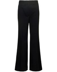Stella McCartney - Schwarze hose mit hoher taille und weitem bein - Lyst