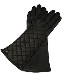 Kazar - Accessoires ,Zwart ,Leer Zwarte Leren Handschoenen Met Verlengd Profiel - Lyst