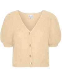 American Dreams - Truien & Vesten ,Wol V-Hals Cropped Vest Almond - Lyst