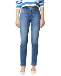 M·a·c - Jeans ,Blauw ,Katoen Slim Fit Chic Kobalt Jeans - Lyst