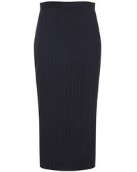 Givenchy - Midi-Streifenrock Aus Wolle - Lyst