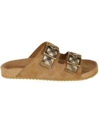 Burberry - Schoenen ,Bruin ,Leer Urchin Sandalen - Lyst