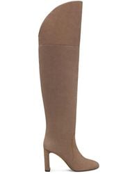 Stuart Weitzman - Schoenen ,Bruin ,Suède Babette Over-The-Knee Tubo 85 - Lyst
