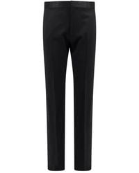 Tom Ford - Virgin Wool Pantalon Met Satijnen Profielen - Lyst
