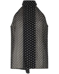 Tom Ford - Polka-Dot Georgette Halternek Lavallière Top - Lyst