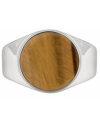 Caï - Zilveren Ring Met Bruin Tijgeroog - Lyst