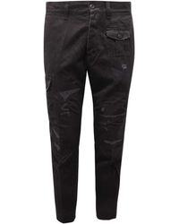 Dondup - Broeken ,Zwart ,Katoen Vintage Cargo Broek - Lyst