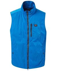 Paul & Shark - Jassen ,Blauw ,Nylon Nylon Vest Jacket - Lyst