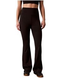Calvin Klein - Broeken ,Zwart ,Polyester Icon Sport Flare - Lyst