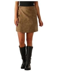 Envii - Kamel Midi Rock Für Frauen - Lyst