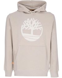 Timberland - Hoodies & Sweatvesten ,Grijs ,Katoen Core Logo Hoodie Lange Mouw Sweatshirt - Lyst
