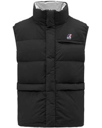 K-Way - Jassen ,Zwart ,Leer Le Vrai 4.0 Corin Heavy Warm Vest - Lyst