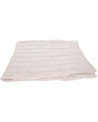 Herno - Accessoires ,Wit ,Wol Resort Sjaal Van Kabelgebreide Alpacawol - Lyst